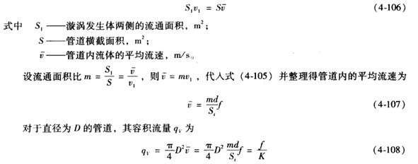 渦街流量計的工作原理