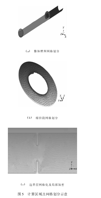 圖 5 計(jì)算區(qū)域及網(wǎng)格劃分示意