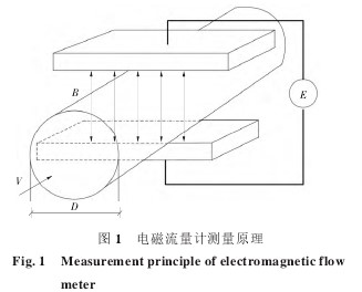 電磁流量計(jì)測(cè)量原理圖