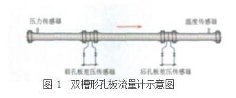 圖 1  雙槽形孔板流量計示意圖