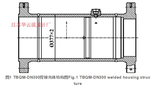 圖1 TBQM-DN300焊接殼體結構圖Fig.1 TBQM-DN300 welded housing structure