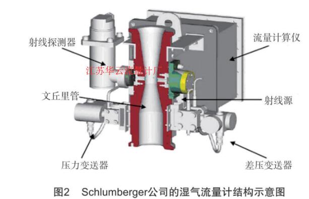 圖2 schlumberger 公司的濕氣流量計(jì)結(jié)構(gòu)示意圖